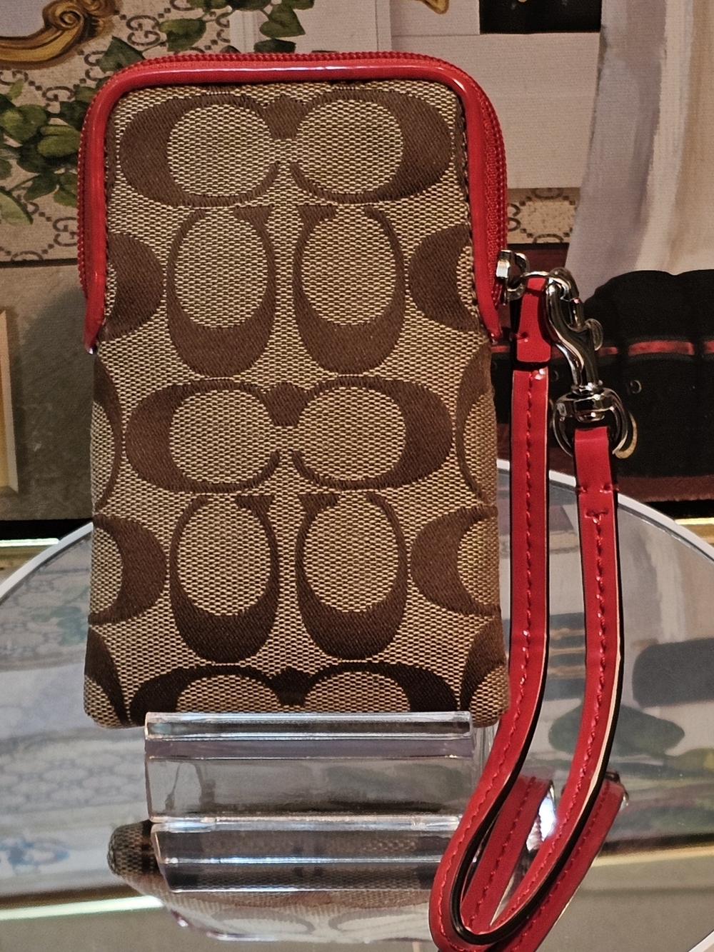 Coach Sutton Khaki Signature Canvas Card Holder/Wrislet - Picture 3 of 15